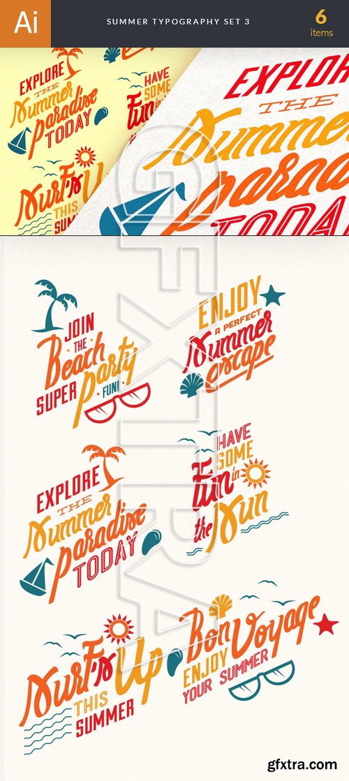 Vector Summer Typography#3