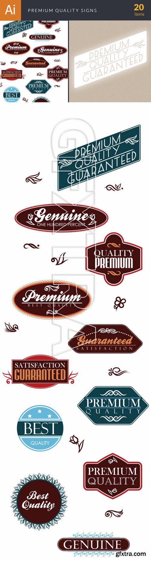 Vector Premium Labels