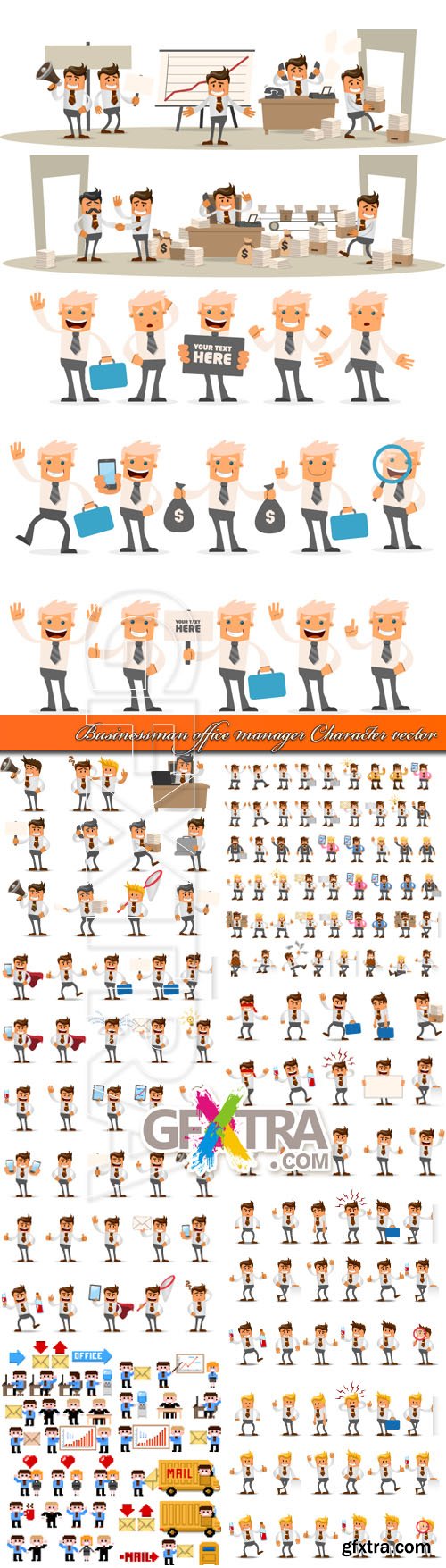 Businessman office manager Character vector