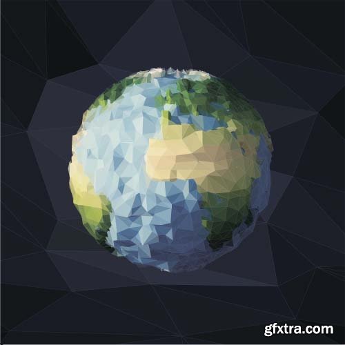 Abstract vector polygons -25x EPS