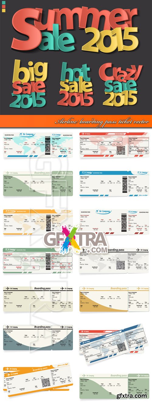 Airline boarding pass ticket vector