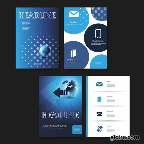 Stock Vector - Flyer Brochures or Cover Design Templates, 25EPS