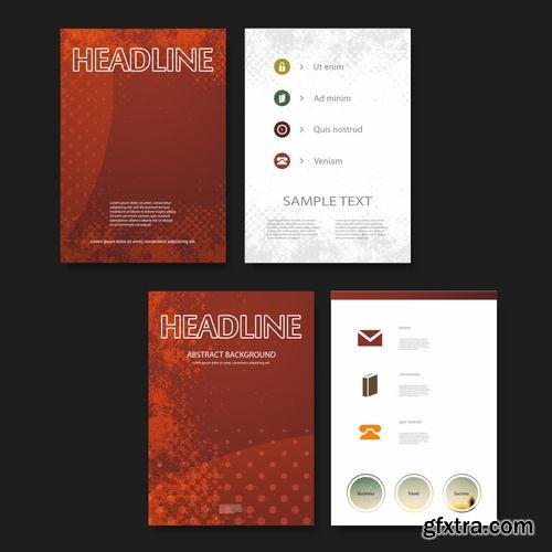 Stock Vector - Flyer Brochures or Cover Design Templates, 25EPS