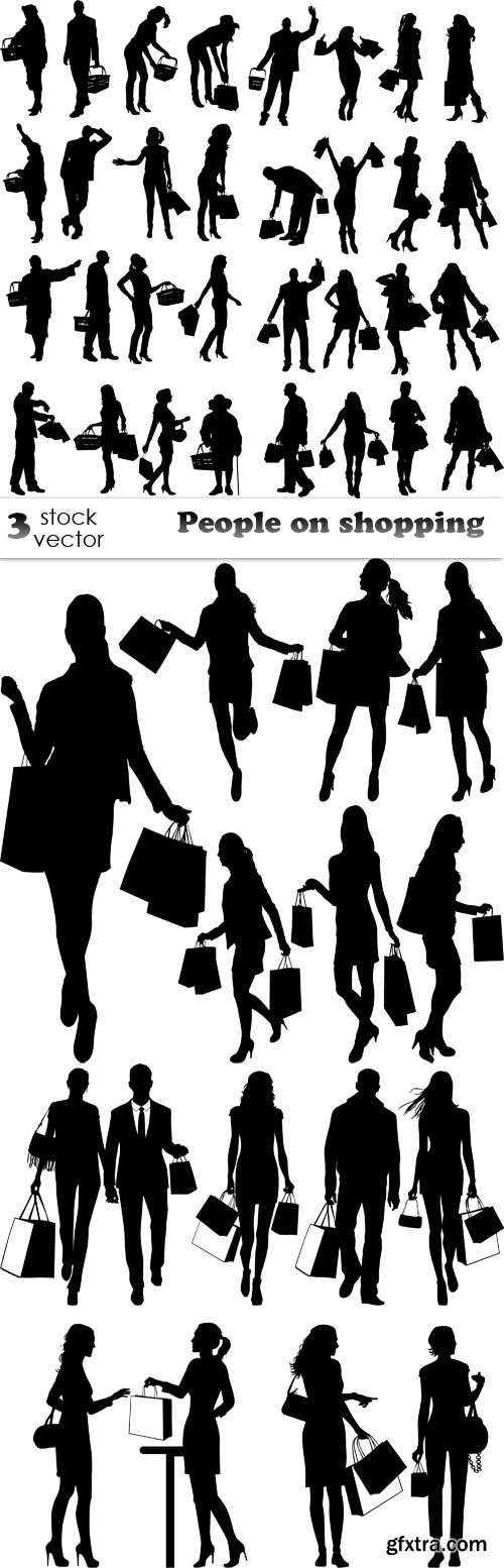 Vectors - People on shopping