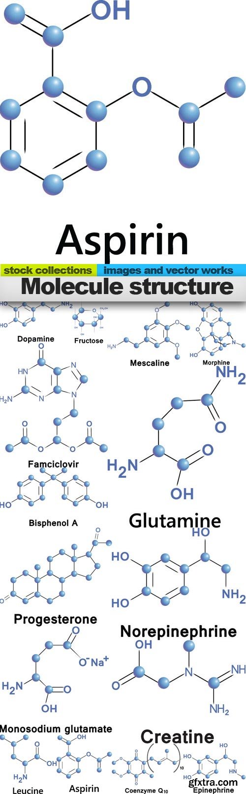 Molecule structure, 15 x EPS