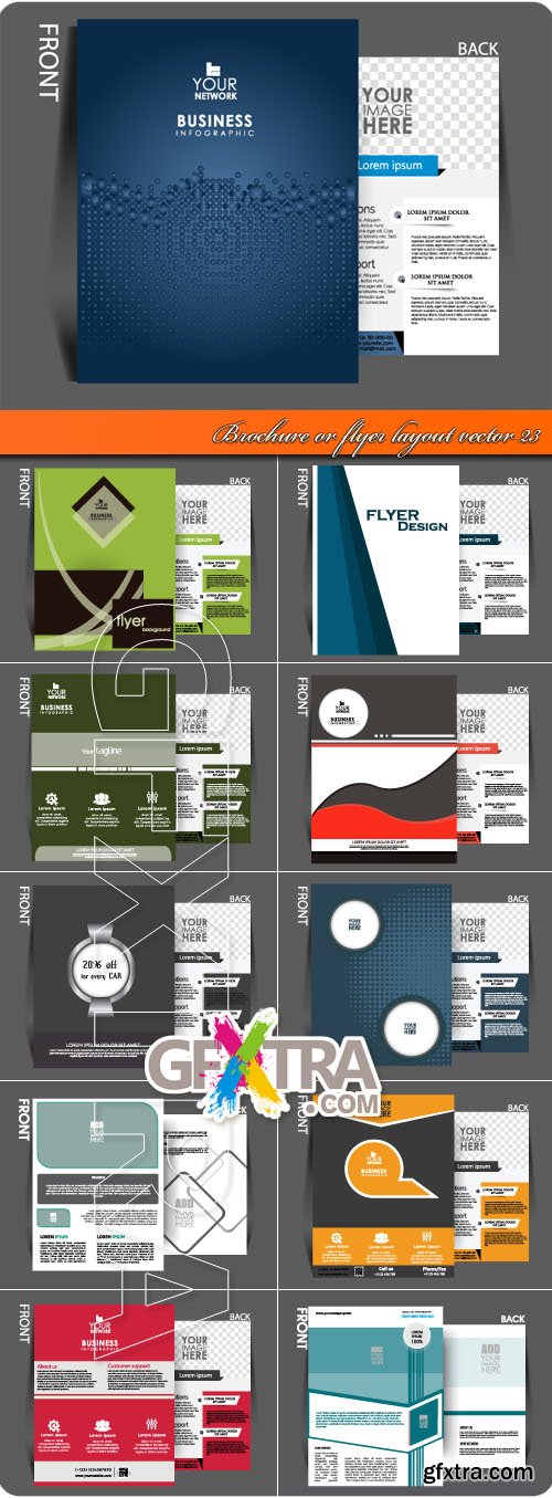 Brochure or flyer layout vector 23