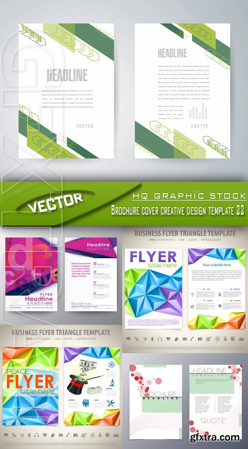 Stock Vector - Brochure cover creative design template 22