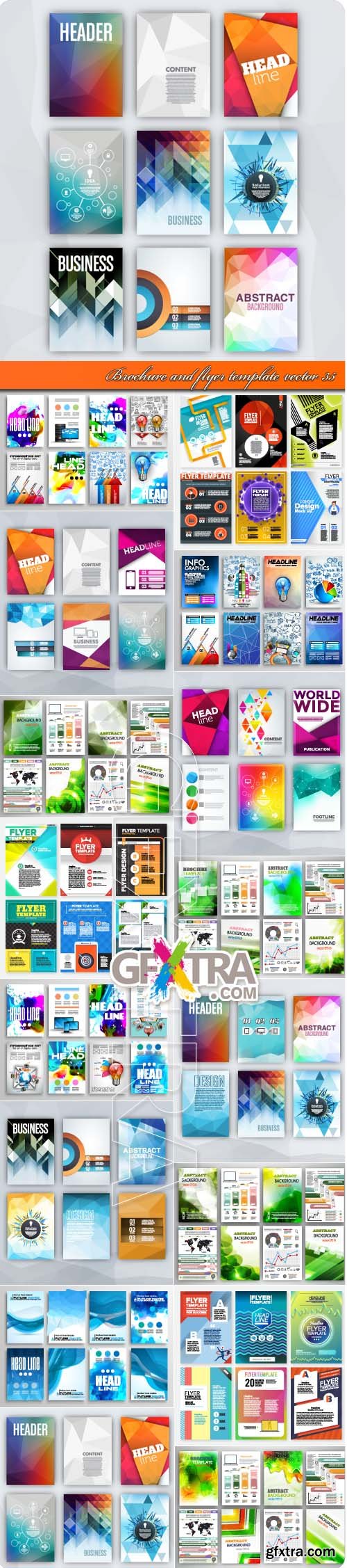 Brochure and flyer template vector 35