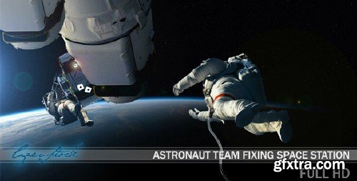 VideoHive - Astronaut Team Fixing Space Station 10291332