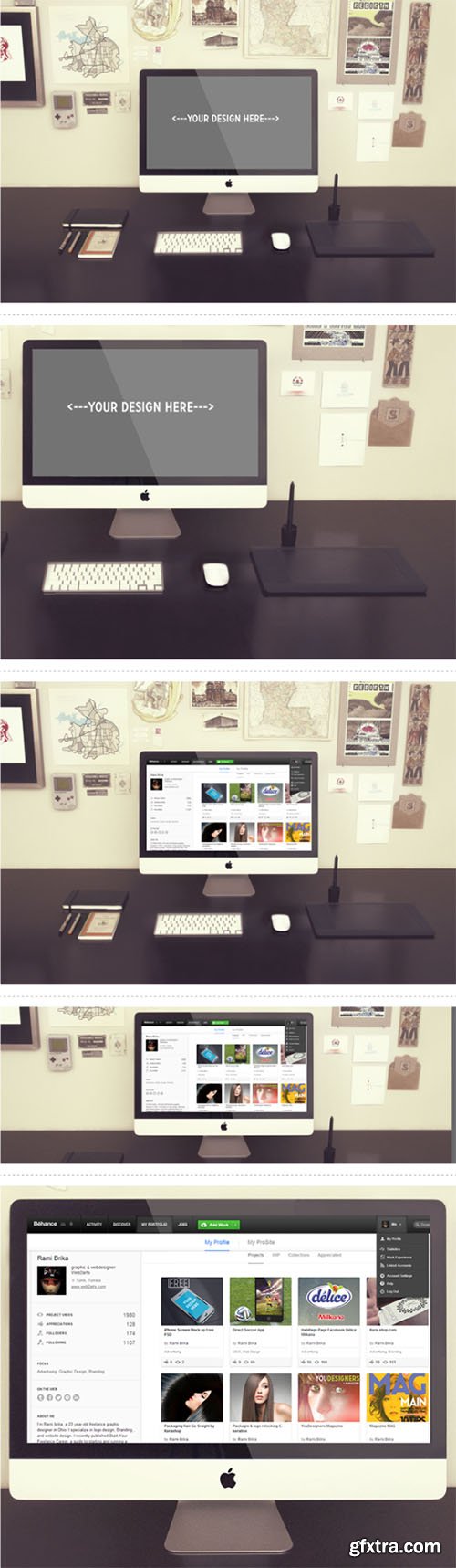 PSD Mock-Up's - Photorealistic Devices iMac