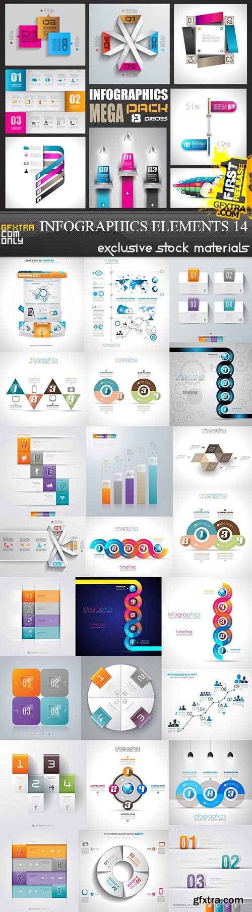 Infographics Elements 14, 25xEPS