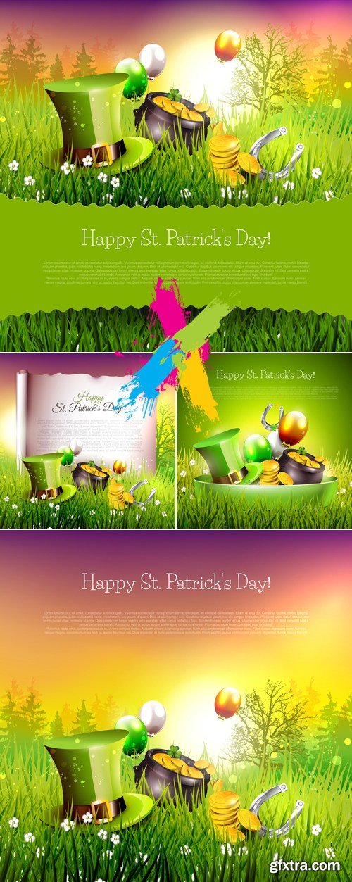 St. Patrick's Day Backgrounds Vector