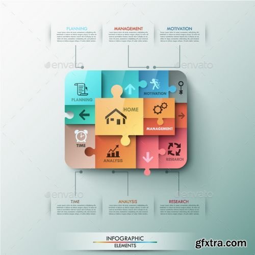 Modern Infographic Puzzle Template - GraphicRiver 9444693