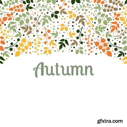 Vector - Autumn Falling Leaves Background