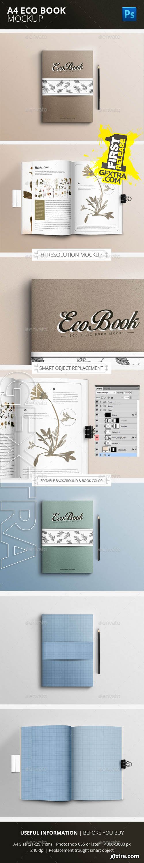 A4 Eco Book Mock-up PSD - GraphicRiver 10585586