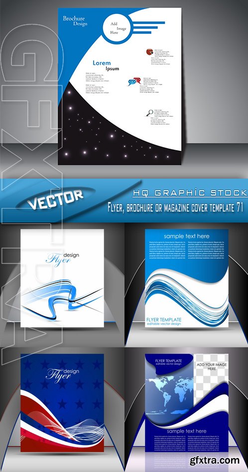 Stock Vector - Flyer, brochure or magazine cover template 71