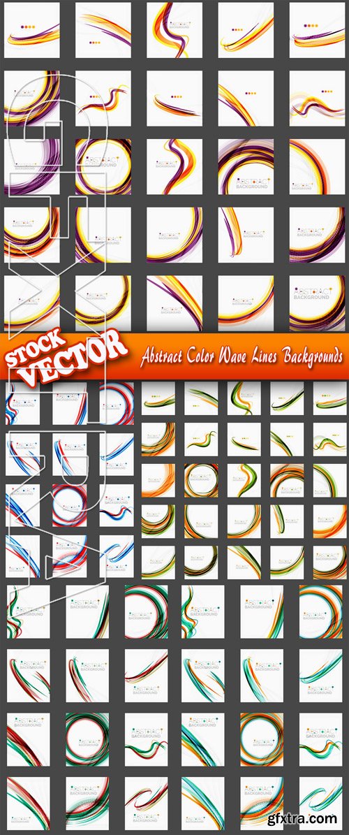 Stock Vector - Abstract Color Wave Lines Backgrounds