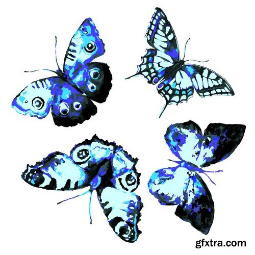 Stock Vectors - Butterfly 5, 25xEPS