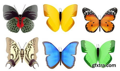 Stock Vectors - Butterfly 5, 25xEPS