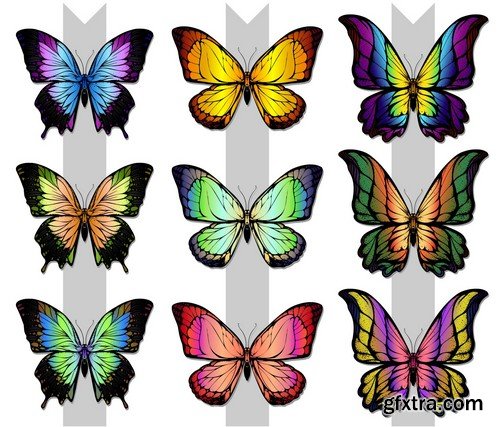 Stock Vectors - Butterfly 5, 25xEPS