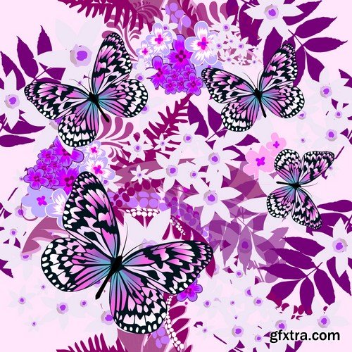 Stock Vectors - Butterfly 5, 25xEPS