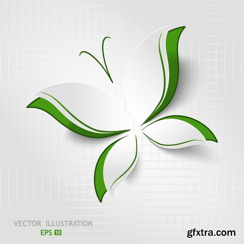 Stock Vectors - Butterfly 5, 25xEPS