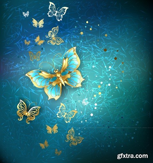 Stock Vectors - Butterfly 5, 25xEPS