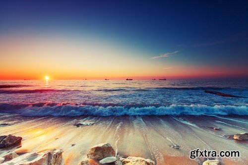 Sea sunset, 10 x UHQ JPEG