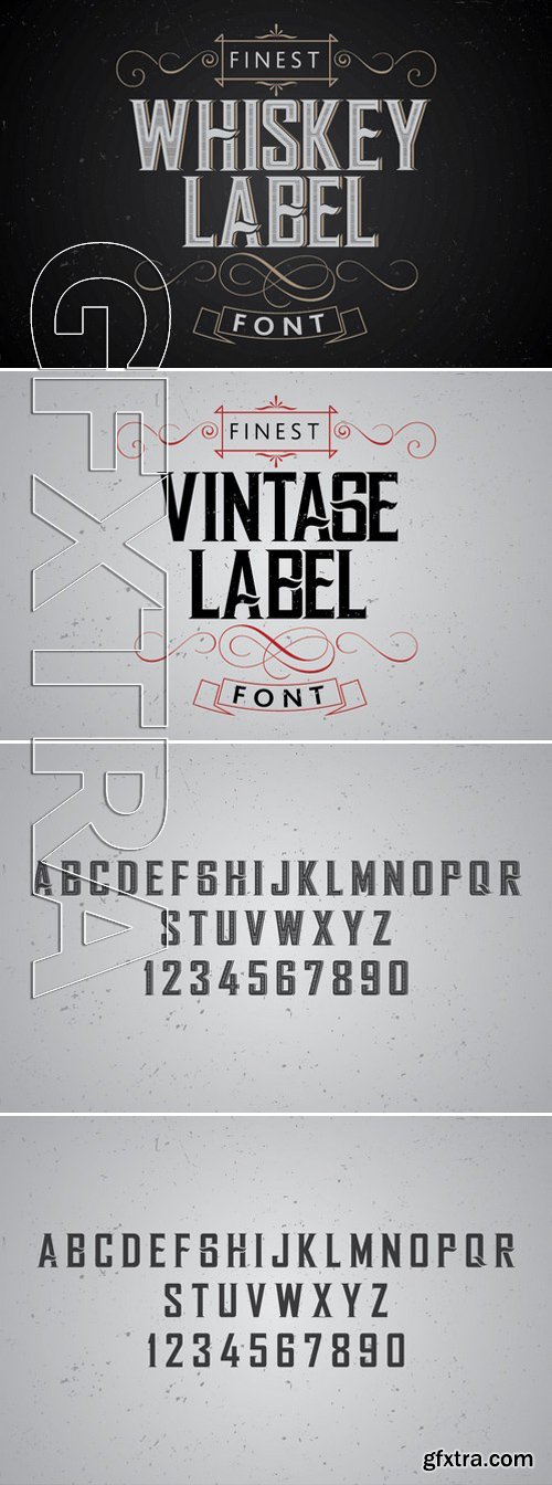 CM - Vintage label whiskey style font