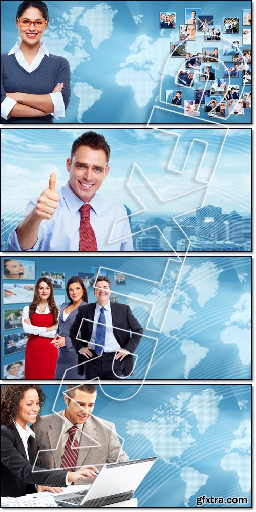 Business collage background - Stock photo