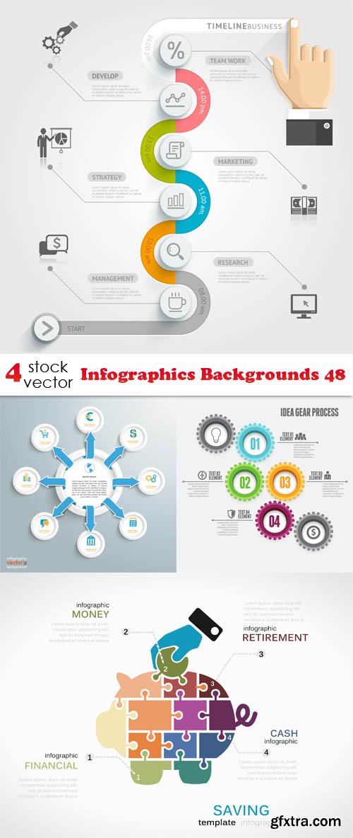 Vectors - Infographics Backgrounds 48