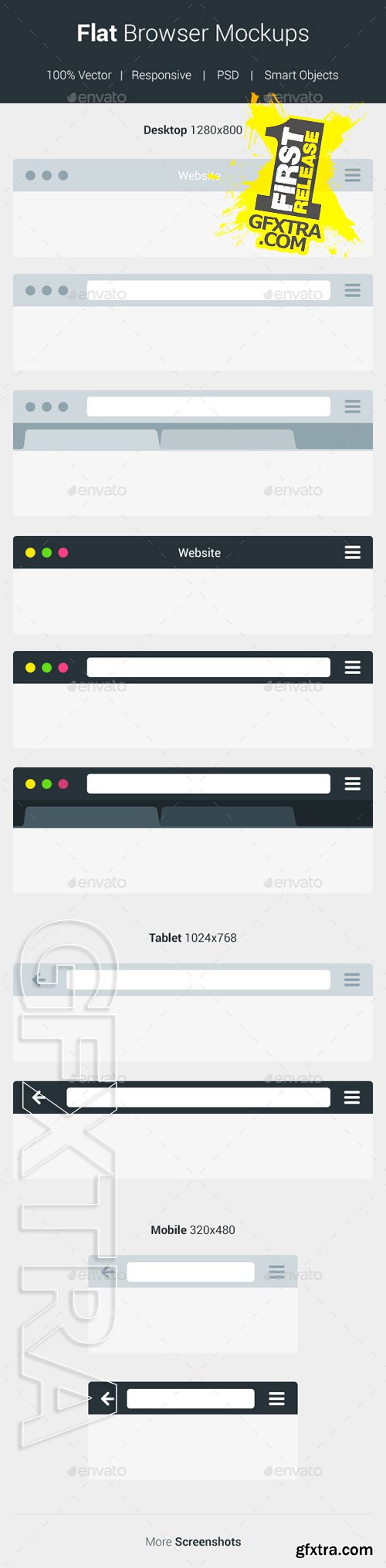 GraphicRiver - Flat Browser Mockups 10531273