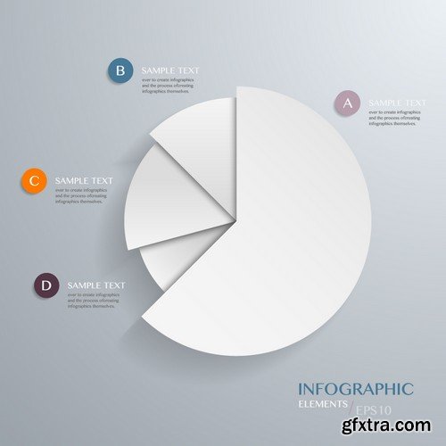 Stock Vectors - 3D Infographic Chart 10, 25xEPS