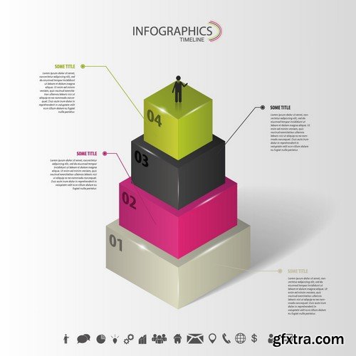 Stock Vectors - 3D Infographic Chart 10, 25xEPS