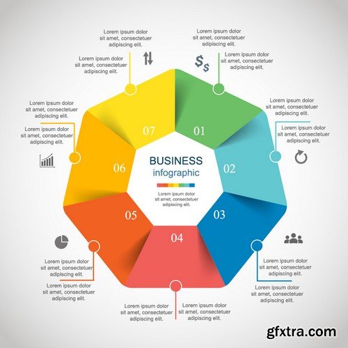 Stock Vectors - 3D Infographic Chart 10, 25xEPS