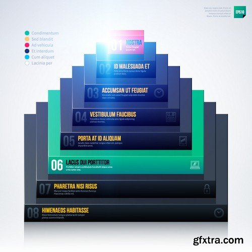 Stock Vectors - 3D Infographic Chart 10, 25xEPS