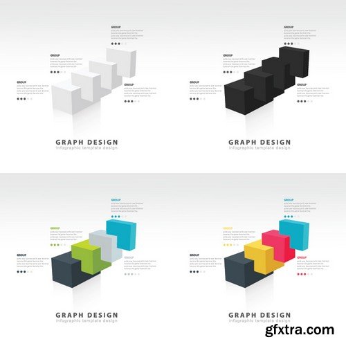 Stock Vectors - 3D Infographic Chart 10, 25xEPS