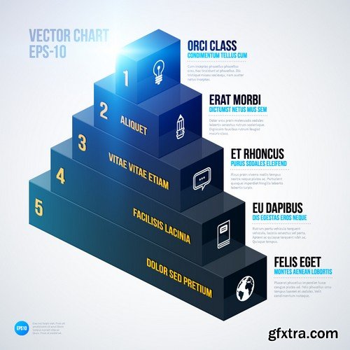 Stock Vectors - 3D Infographic Chart 10, 25xEPS