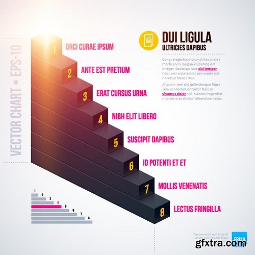 Stock Vectors - 3D Infographic Chart 10, 25xEPS