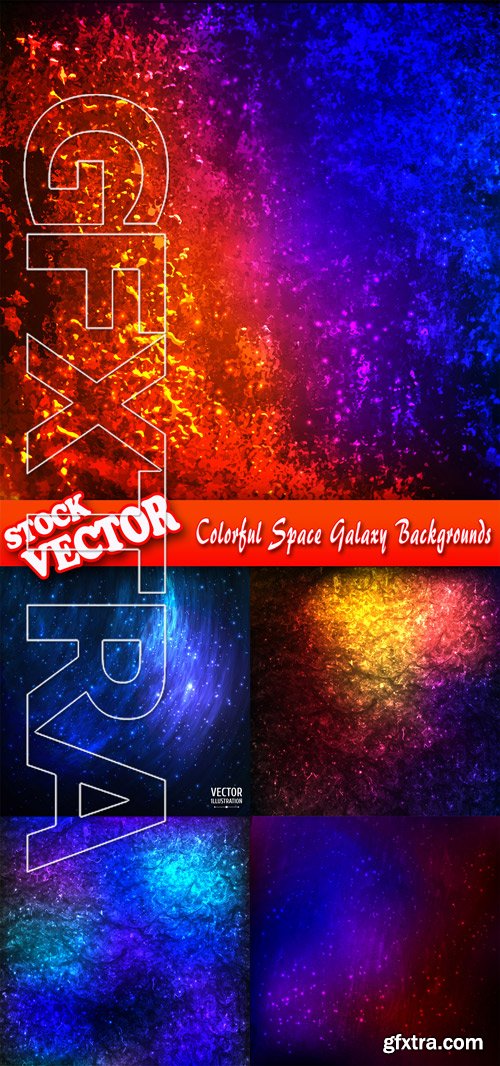 Stock Vector - Colorful Space Galaxy Backgrounds