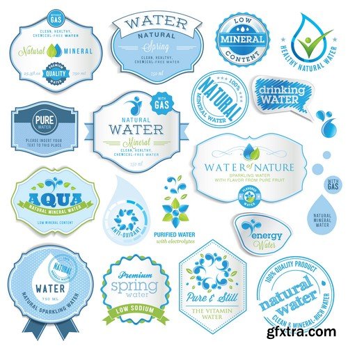 Collection of vector labels and stickers - 25x EPS