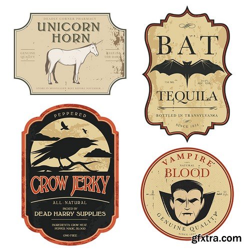 Collection of vector labels and stickers - 25x EPS