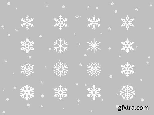 Сollection of snowflakes - 25x EPS