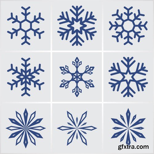 Сollection of snowflakes - 25x EPS