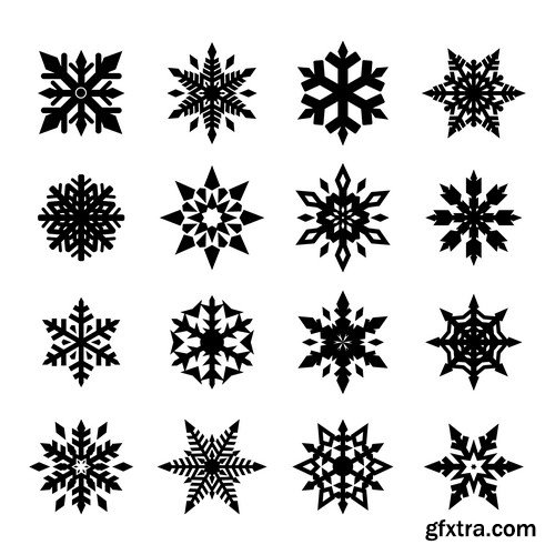 Сollection of snowflakes - 25x EPS