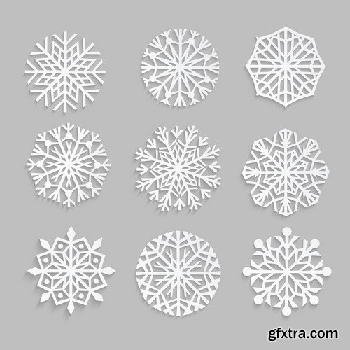 Сollection of snowflakes - 25x EPS