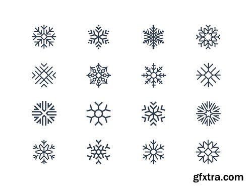 Сollection of snowflakes - 25x EPS