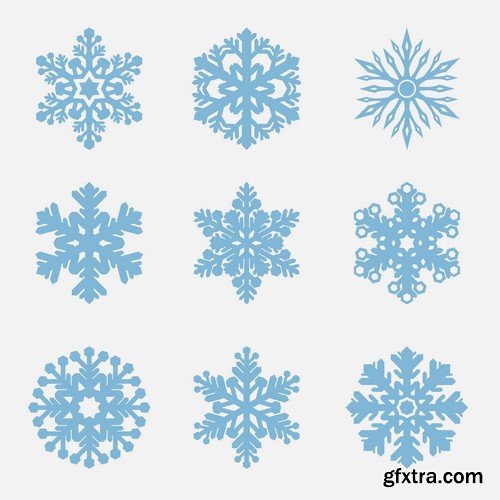 Сollection of snowflakes - 25x EPS