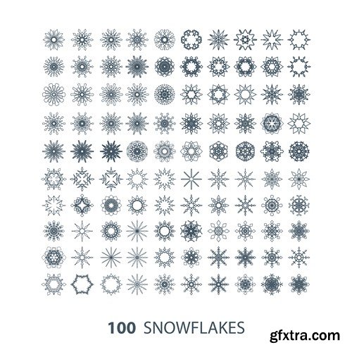 Сollection of snowflakes - 25x EPS