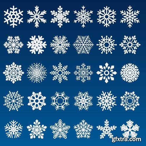 Сollection of snowflakes - 25x EPS